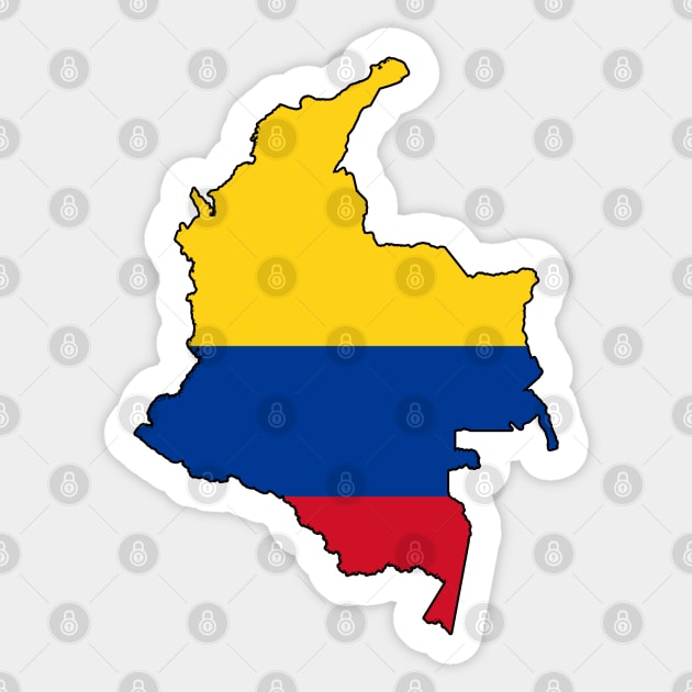 Colombia Flag Map Sticker by Historia